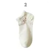 Women Socks White Summer Thin Section Student Cute Jacquard Japanese Jk Sweet Lace Trend Fungus Edge Boat Lolita Ruffle