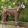 Vestuário para cães Greyhound Doberman Casaco Pet Winter Fleece Turtleneck Colete Jaqueta Whippet Gree Jumper Roupas Quentes