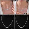 Chains S925 S925 White 5.5mm Circar Eight Arrow Center High Carbon Diamond Chain 40 5cm Drop Delivery Dhuox