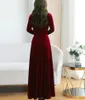 Vêtements ethniques Noël Mariage Demoiselle d'honneur Fête Longue Robe Soirée Élégant Velours Formelle Musulman Abaya Robe Robe Maxi Pour Femmes Clothin