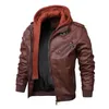 Motorcycle Mens Leather Jacket Casual Windbreaker Waterproof Pu Coat Male Fishing Camping Outdoor Plus Size 240125