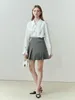 Skirts FSLE Fashion Style Design Sense JK Pleated Skirt For Women 2024 Spring Niche High Waist Irregular Folds Grey Female