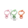 Keychains 5st/Lot Apple Form Key Chain Colorful Split Keychain Keyrings for DIY Jewelry Making Accessories Supplies Partihandel