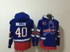 Buffalo''Bills''Men #17 Josh Allen 88 Dawson Knox 14 Stefon Diggs Custom Red/Royal Ageless Must-Have Lace-Up Pullover Hoodie