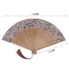 Decorative Figurines 1PC Chinese Style Vintage Leopard Patterned Hand Fan Folding Fans Dance Wedding Party
