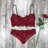 Reggiseni Set da donna Lingerie sexy pizzo floreale reggiseno cavo abito breve moda femminile biancheria intima trasparente esotica costumi mutandine