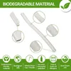 Pack van 12 Biologisch Afbreekbaar Wenkbrauw Scheermes Eco Vriendelijke Tondeuse Tarwestro Vrouwen Gezicht Dermaplaning Blades Kit 240131