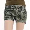 Women's Shorts Summer Camouflage Casual Military Zipper Pocket Pantaloon Ladies Plus Size 4XL Cotton Slim Fit Mini