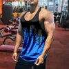 Herren-Tanktops, stilvolles, schweißabsorbierendes T-Shirt in Kontrastfarbe, cooles Herren-Unterhemd, Blockweste, Streetwear