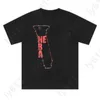 Lyx t shirt män designer skjortor mode vlon grafisk tee amerikansk hipster big v tryck sommar high street trend avslappnad kort ärm thirt