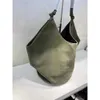 Khaite Autumn/Winter Handbags Matte CowhideSuede Dumpling Bucket Style Niche Single Shourdel