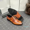 Robe chaussures designer peint à la main hommes rétro cuir bureau d'affaires formel Oxford lacets hommes fête