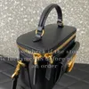 10a lustra jakość designerka mini pudełka damska geuine skórzany uchwyt sprzęgła luksurys torebki Crossbody Black Remer Pasp Bag