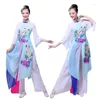 Stage Wear Produits exquis Fall Flower Costumes de danse classique Femme Adulte Fan Umbrella Yangko