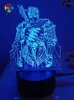 Light Lights Berserk Guts 3D LED LAMP لمغادرة غرفة النوم الأنيمي ، الشكل الرمثية ، ديكور غرفة ،