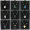 Van Clover Necklace Cleef Four Leaf Clover Neckalces Titanium Steel Colorless Fashion Lucky Grass Necklace Simple and Versatile Beimu Light Luxury Stainless Steel