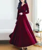 Vêtements ethniques Noël Mariage Demoiselle d'honneur Fête Longue Robe Soirée Élégant Velours Formelle Musulman Abaya Robe Robe Maxi Pour Femmes Clothin