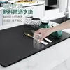 Table Cloth Absorbent Coffee Mats Solid Color Tableware Mat Kitchen Dish Drying Pad Bottle Dinnerware Placemat Floor Rug Quick