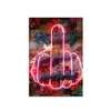 Paintings Abstract Street Art Middle Finger Canvas Painting Vintage Iti Posters And Print Wall Picture For Living Room Home Drop Deliv Dhe2D