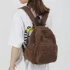 Schooltassen Effen Kleur Dames Rugzak Kleine Tas Rugzak Voor Tienermeisjes Mode Corduroy Student Boek Rugzak Mochila Feminina