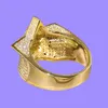 Mens Gold Ring Stones de haute qualité à cinq points d'étoile Fashion Hip Hop Silver Rings Jewelry8191495