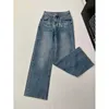 Jeans pour femmes Designer de luxe CE Jeans à jambes larges pour femmes 2023 nouvelle taille haute minceur et entrejambe couvrant lettre pantalon long droit Y00B