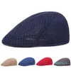 Berets Summer Casual Beret Hat Unisex Mesh Flat Caps Newspaper Boy Style Adjustablr Fashion Breathable Summer Hat For Women Men Caps