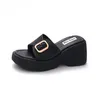 Designer Casual Platform High rise thick soled PVC sliders men women rainbow slides memory sandals soft thick cushion slipper cloud slide indoor