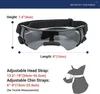 Hundkläder Atuban solglasögon Goggles Bekväm mjuk slitage Justerbar UV -skydd valp för små till medelstora
