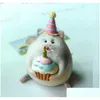 Decorative Objects & Figurines Decorative Objects Figurines Lovely Collection Cute Animal Figurine Fairy Garden Home Decoration Mini C Dhqrn