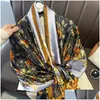 Lenços de alta qualidade lenço de seda moda padrão de impressão senhoras colar 180x90cm designer lenços mulheres ao ar livre praia xale lenços drop de dhj3u