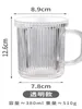 Tasses Instagram Vent Vertical Stripe Poignée Tasse Verre Avec Couvercle Eau Coloré Ambre Ménage Tasse Transparente