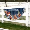 Christmas Decorations Christmas Fan Flags Outdoor Flag Doors Hang Creative Cartoon Prints