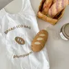 Torby na zakupy kreskówka damska przenośna insbeette chleb dużej pojemności ręka noszenie ekologicznej płóciennej torby na płótnie