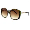 Sunglasses 2024 Female Irregular Designer Gradient Fashion Large Frame Alloy