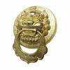 30CM Large Cast Lion Head Door Knocker Ring Pull Vintage Brass Handle Solid Wood Door Knock for Entry Improvement 240127