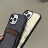 Luxuriöse Designer-Leder-Geldbörsen-Handyhüllen für iPhone 15Promax 14Plus 13 Pro Max 12 Mini 11 XS XR 8 7 Plus Modedruckdesign Klassische Rückseitenhülle Kartenfachhülle