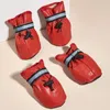 Vêtements de chien 4pcs grandes chaussures imperméables réfléchissantes bottes de pluie pour animaux de compagnie en cuir anti-dérapant chiens Golden Retriever Labrador Paw accessoires