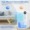 Déshumidificateur d'air électrique haute efficacité déshumidification domestique déshumidificateur silencieux Compact capacité du réservoir d'eau 1100 ml 240131