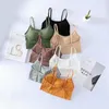 Camisoles & Tanks Women's Sexy Seamless Suspender Bra Top With Breathable Chest Pad - Underwear Breast Wrap Lingerie For Women