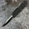 Micro A07 Automatisk taktisk kniv 440C Två-ton Blad Black Zinc Alloy Self Defense Hunting Everyday Knives Auto Combat Tools C07 3300 9400