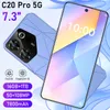 Nowy C20 Pro5G transgraniczny telefon komórkowy 7,3-calowy 3 64G Wzór skórzany tylna okładka handel zagranicznym Android Producent źródła smartfonów