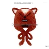 Baretten Cartoon Oor P Hoed Voor Vrouwelijke Meisje Mof Winter Warm Winddicht Motorkap Mode Outdoor Sport Zacht Skl Drop levering Dhu8E