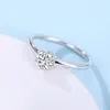 Bagues de cluster Luxe 18K Or Blanc Solitaire 0.5/1/2/3 Diamant Moissanite Femmes Engagement Bandes De Mariage Fine Bijoux