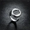 Cluster Ringe 925 Sterling Silber Kreis O Offene Einstellbare Größe Für Frauen Hochzeit Verlobung Party Schmuck