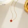 Van Clover Necklace Cleef Four Leaf Clover Neckces Designer Halsband för kvinnor Elegant Van Clover Pendant Necklace Jewelry Woman 18k Gold Plated Neckor Weddi