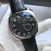 Topp mode automatiska mekaniska självlindande klocka män guld silver dial special små sekunder design klassisk läder rem klocka 236f