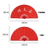 Decorative Figurines Red Chinese Tai Chi Dance Performance Hand Wedding Party Decor Kung Fu Fan Yoga Folding Stage Plastic Bone