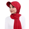 Casquettes de boule femmes décontracté solide tête chapeau casquette couverture de cheveux enveloppement chapeaux musulman Long Turban je cours visière Cool chapeaux pour les femmes D Fit