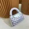 23K Designer Fashion Women Shoulder Bag 20cm Patent Leather Diamond Check Gold Hardware Metal Buckle Luxury Handbag Matelasse Chain Crossbody Bag Makeup Bags Purse
